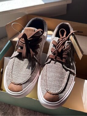 Women’s Roper Brand Casual Brown Canvas Lace-Up Shoes